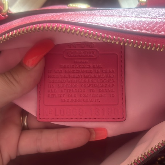 Coach Signature Heritage Stripe Canvas and Leather Satchel - Picture 3 of 9